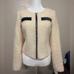Milly Cream and Black Wool Jacket